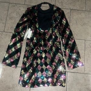 NWT Glitter Diamond Party Dress By Anthropologie